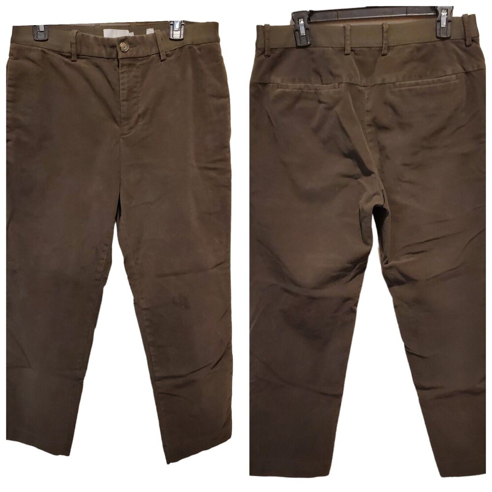 Vince Women’s Olive Green Skinny Low Rise Corduroy Pants Jeans Size 33